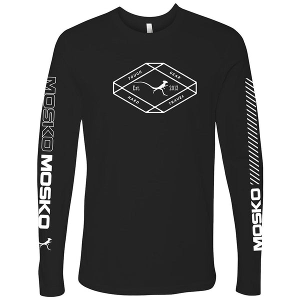 Mosko Moto Apparel & Accessories Black / S Diamond Plate Long Sleeve T-Shirt